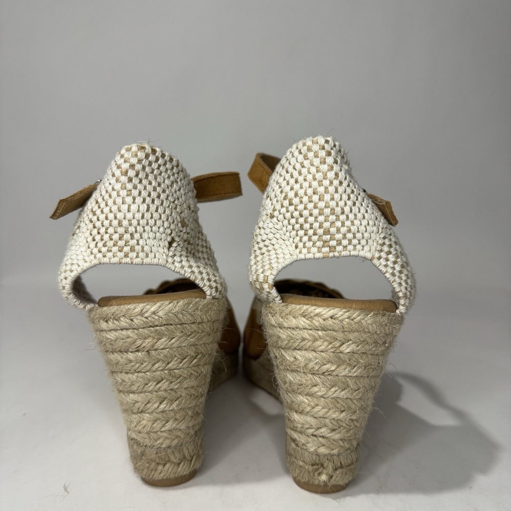 Paseart Suede Leather Esparille Wedge Shoes Made In Spain Size 40  (7.5 uS) - Picture 5 of 13